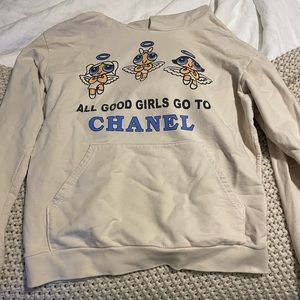 Mega Yacht All Good Girls Go To Chanel Bad Girls Go To Gucci Cream Hoodie